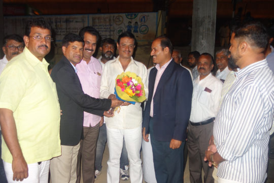 PIA President Malyadri Reddy Greeting Mr.Munirathana MLA RR Nagar Constituency