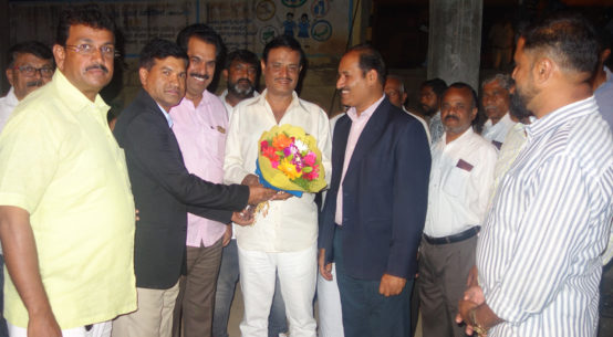 PIA President Malyadri Reddy Greeting Mr.Munirathana MLA RR Nagar Constituency